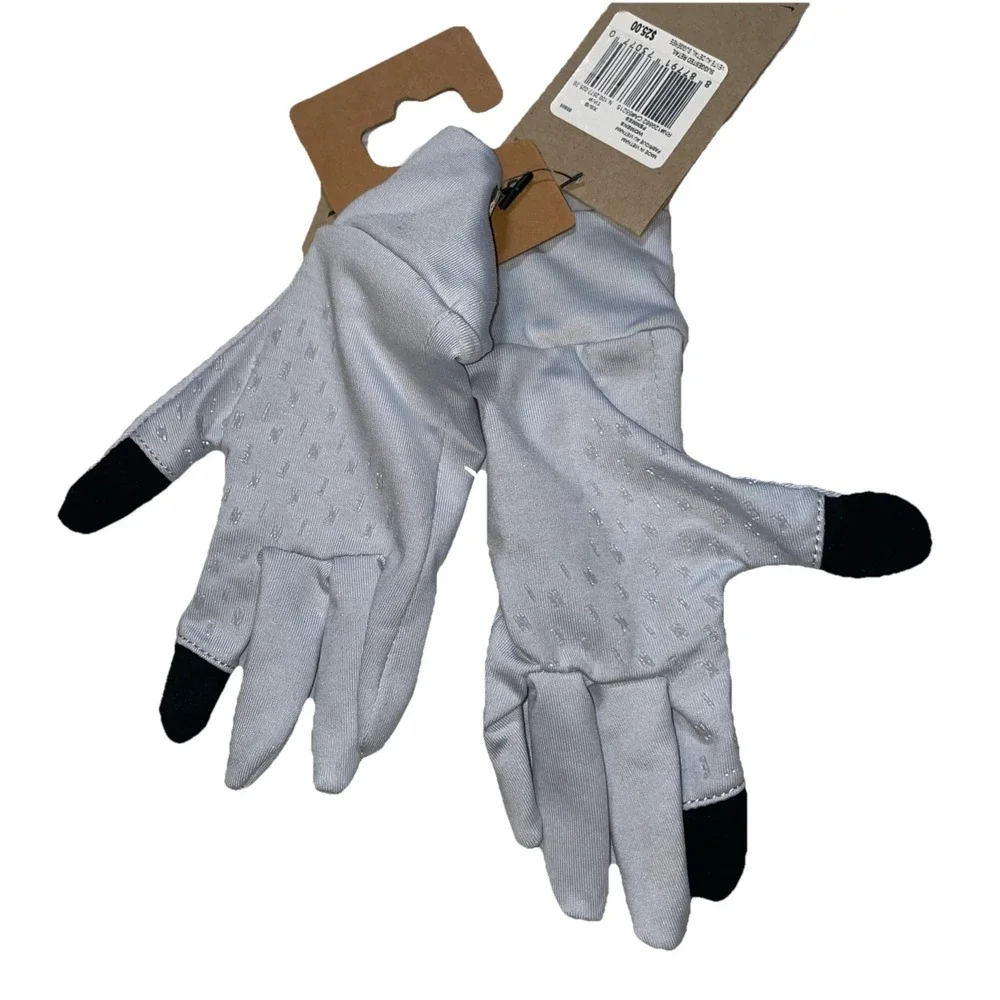 NWT Nike Dri-FIT Fleece Gloves Women's Running Touchscreen Compatible Gray XS/S